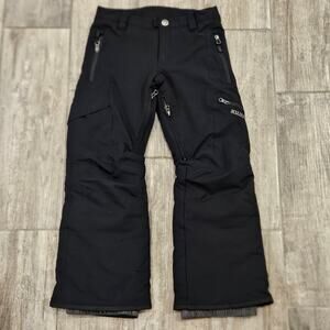 Boulder Gear Snow Pants Youth Size S Bolt Black Ski Snowboard Extend Cuffs Tech